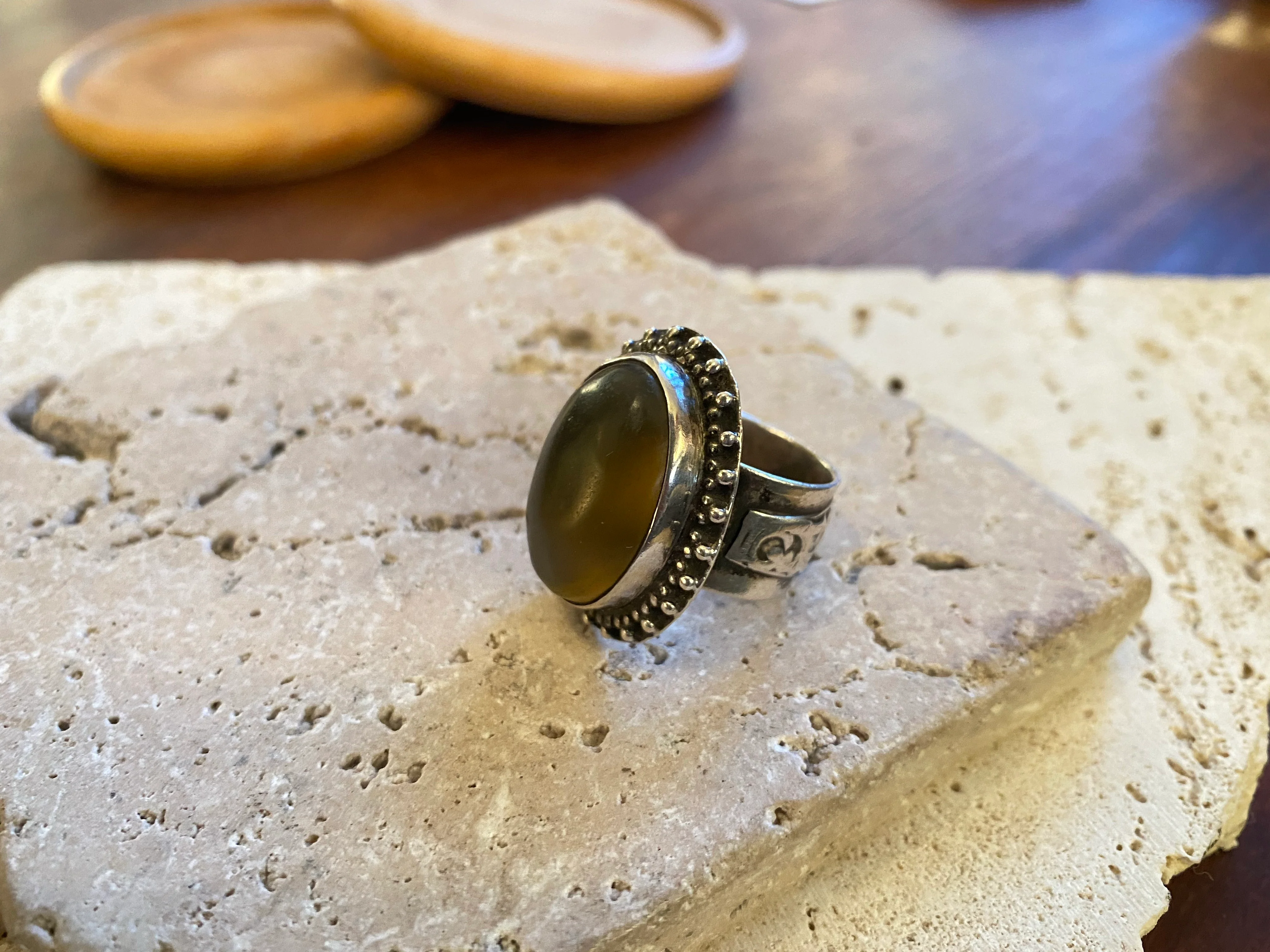Carnelian Afghan Silver Tribal Ring - Image 5