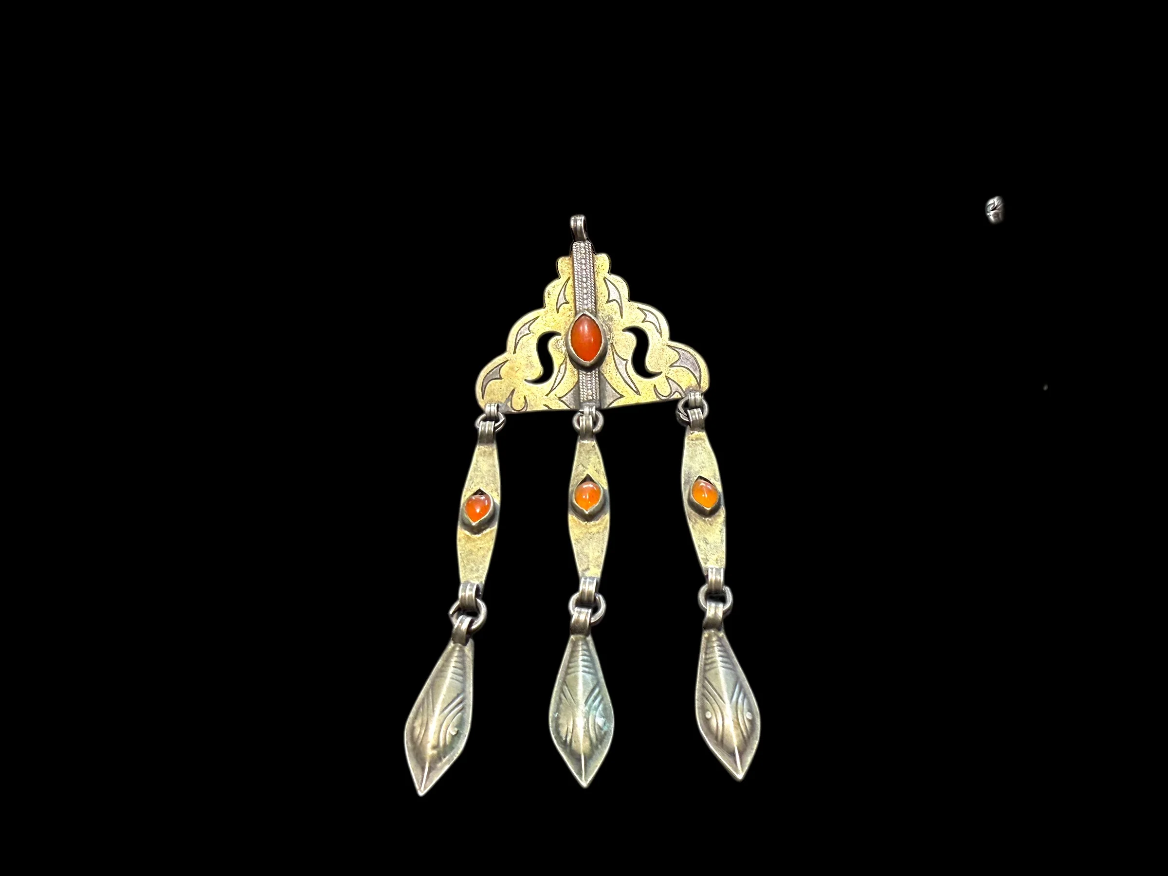 Tekke Turkoman Fine Gold and Silver Pendant - Image 4