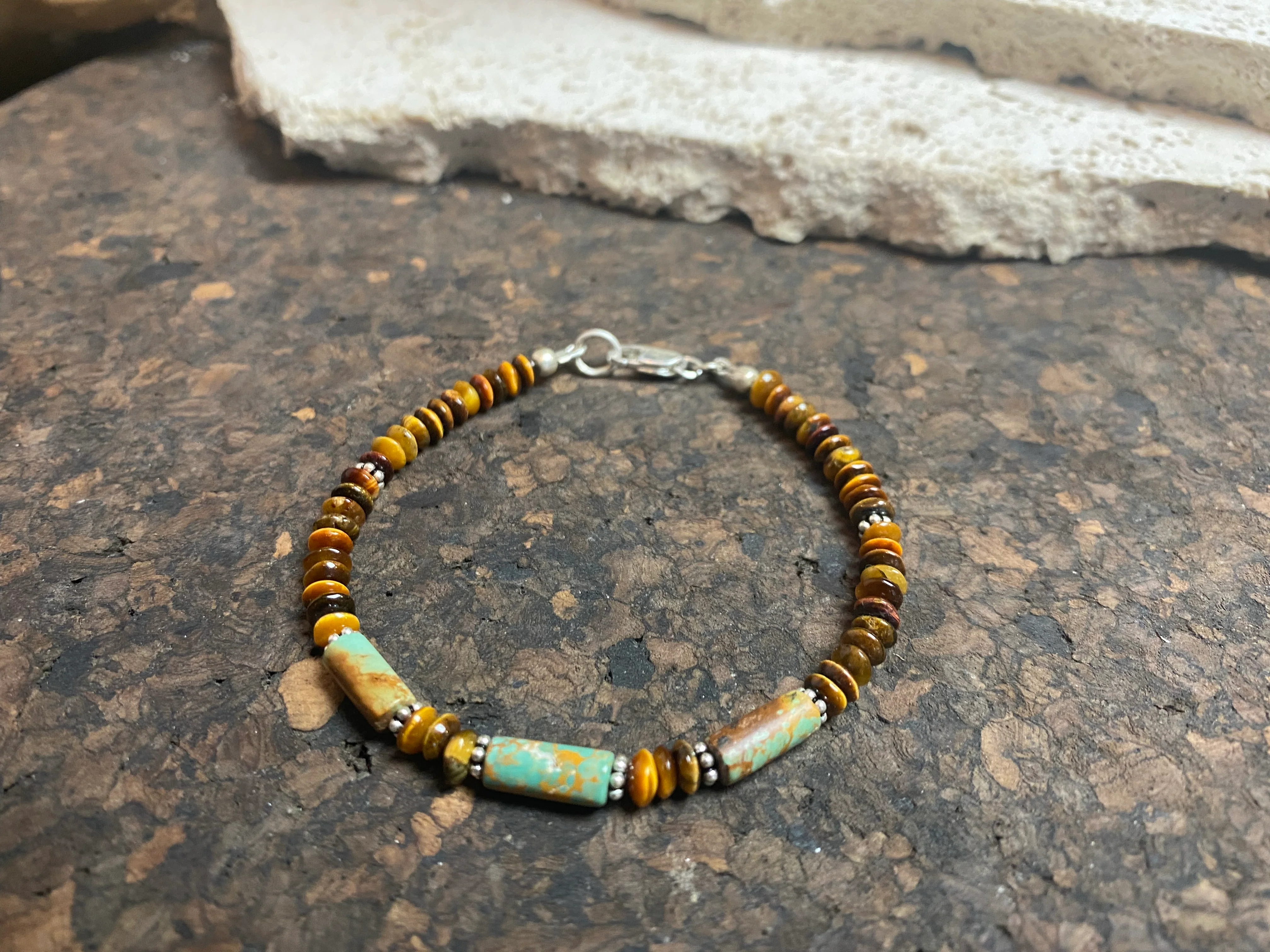 Turquoise And Tiger's Eye Bracelet - Image 3