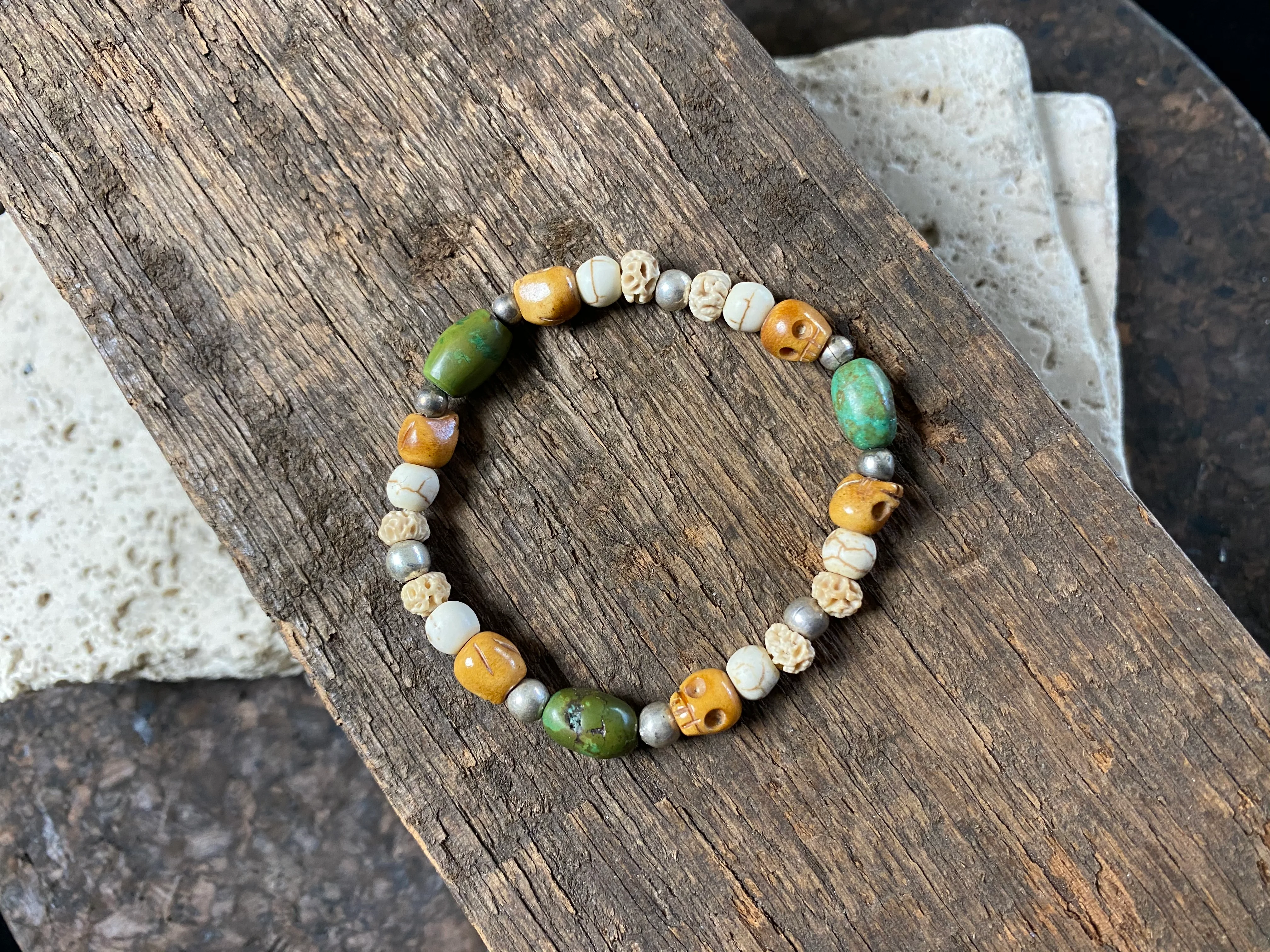Turquoise Skull Bracelet - Image 3