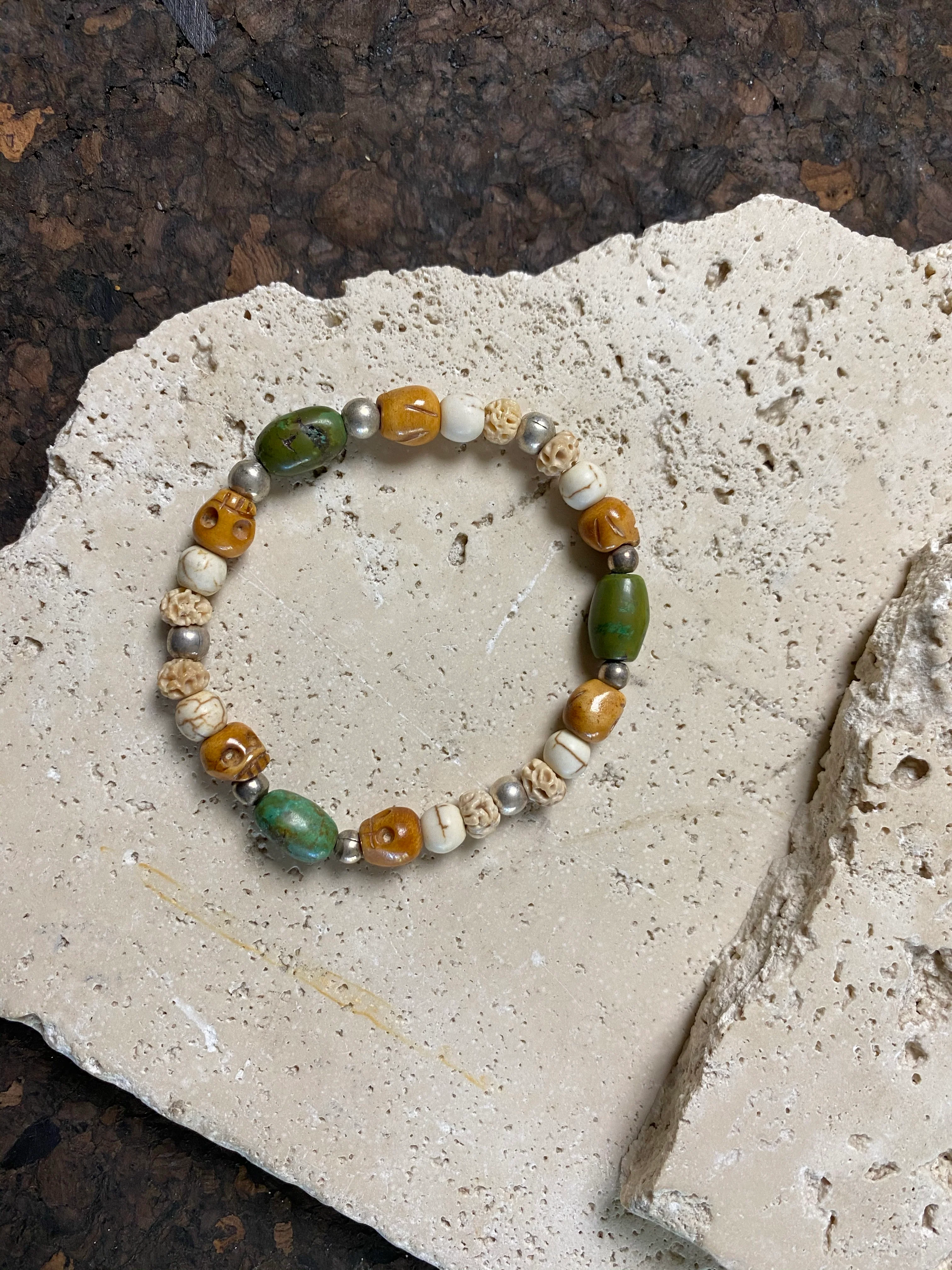 Turquoise Skull Bracelet - Image 4