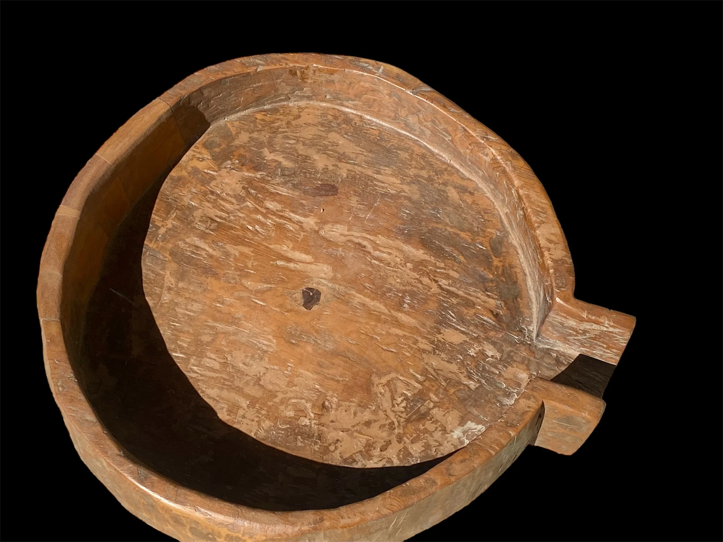 Very Large Teak Bowl With Spout - Image 5